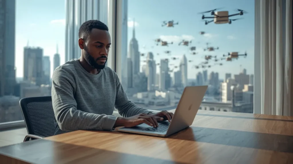 start dropshipping - a person working on a sleek laptop